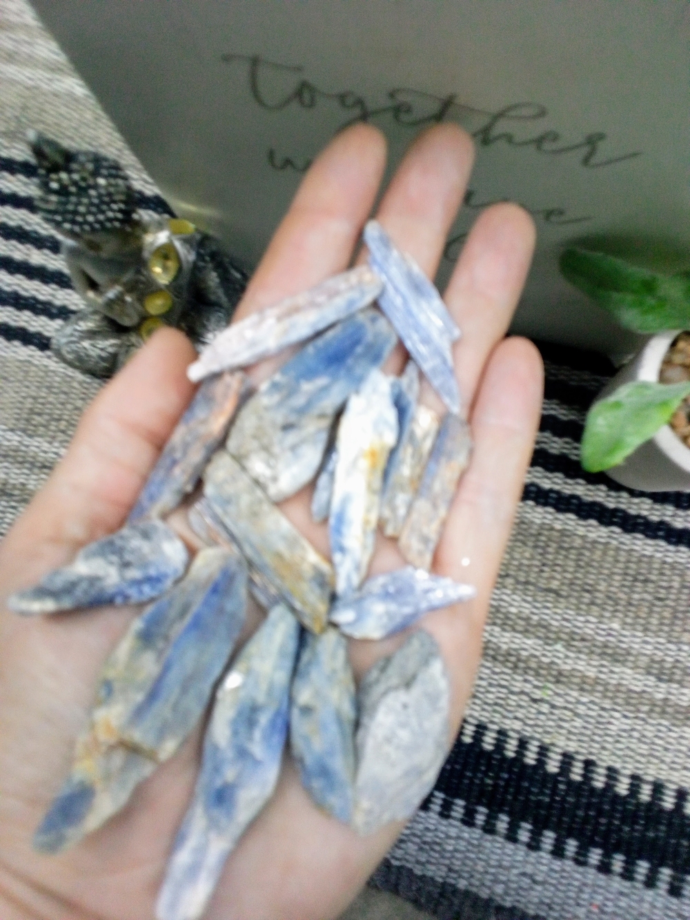 Blue Kyanite From Brazil Decorative Stones - Natural Blue Accent